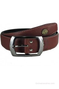 Sizzlers Men Red Genuine Leather Belt(Red)